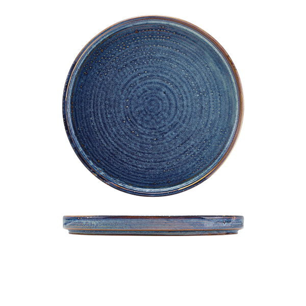 Produktbillede af Terra Aqua Blå Lav Præsentationstallerken 25cm Genware på tilbud i brug