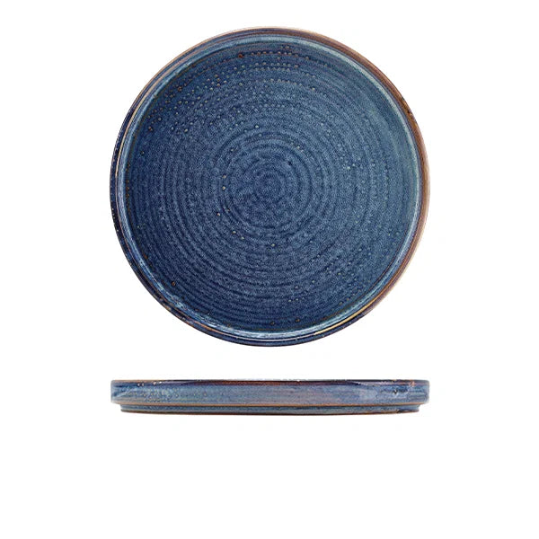 Terra Aqua Blå Lav Præsentationstallerken 25cm Genware