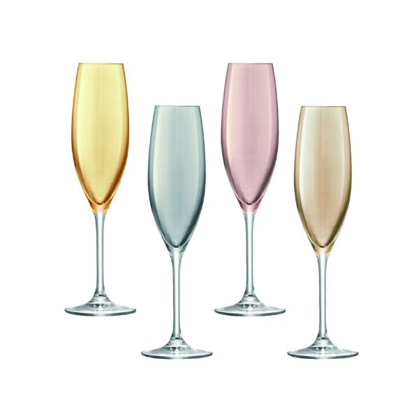 Produktbillede af Champagneglas Metallics Prikket Lsa 225ml på tilbud – premium kvalitet og detaljer