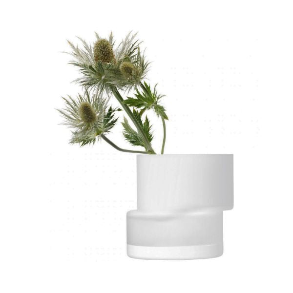 Produktbillede af Lyseholder/vase Tier Kridhvid Lsa 13,5x14x14cm på tilbud – premium kvalitet og detaljer