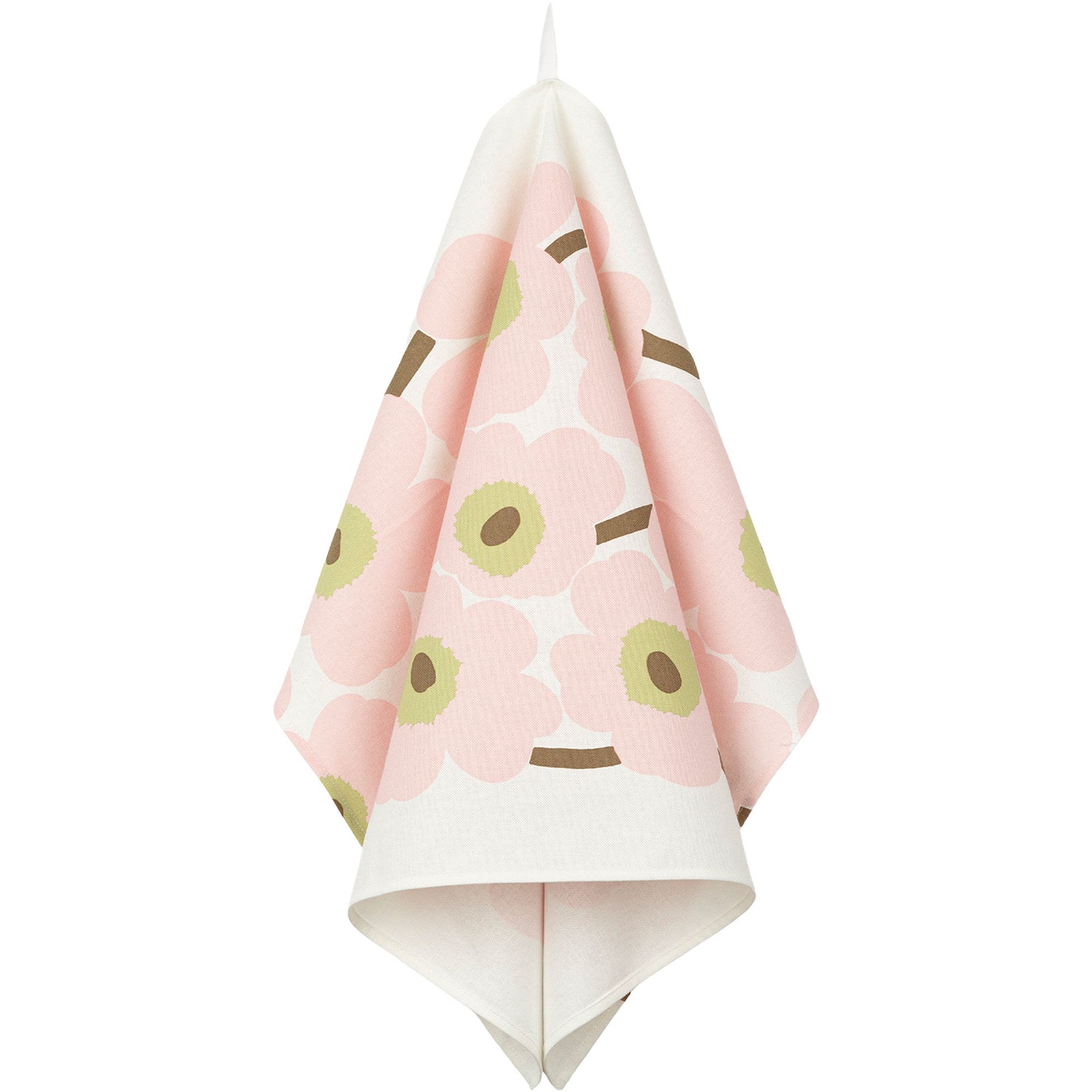 Marimekko marimekko-Unikko viskestykke 43 x 70 cm, hvid/rosa ❤ billede i brug i kategorien Køkkentekstiler