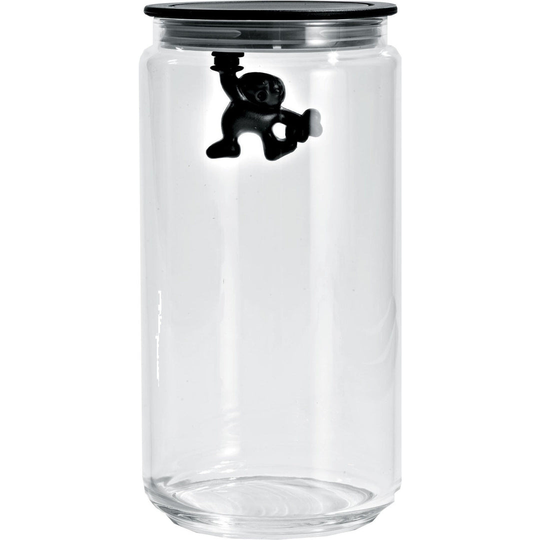 Alessi Alessi Gianni glaskrukke med låg, 140 cl., sort ❤ produktfoto (Glasbeholder)