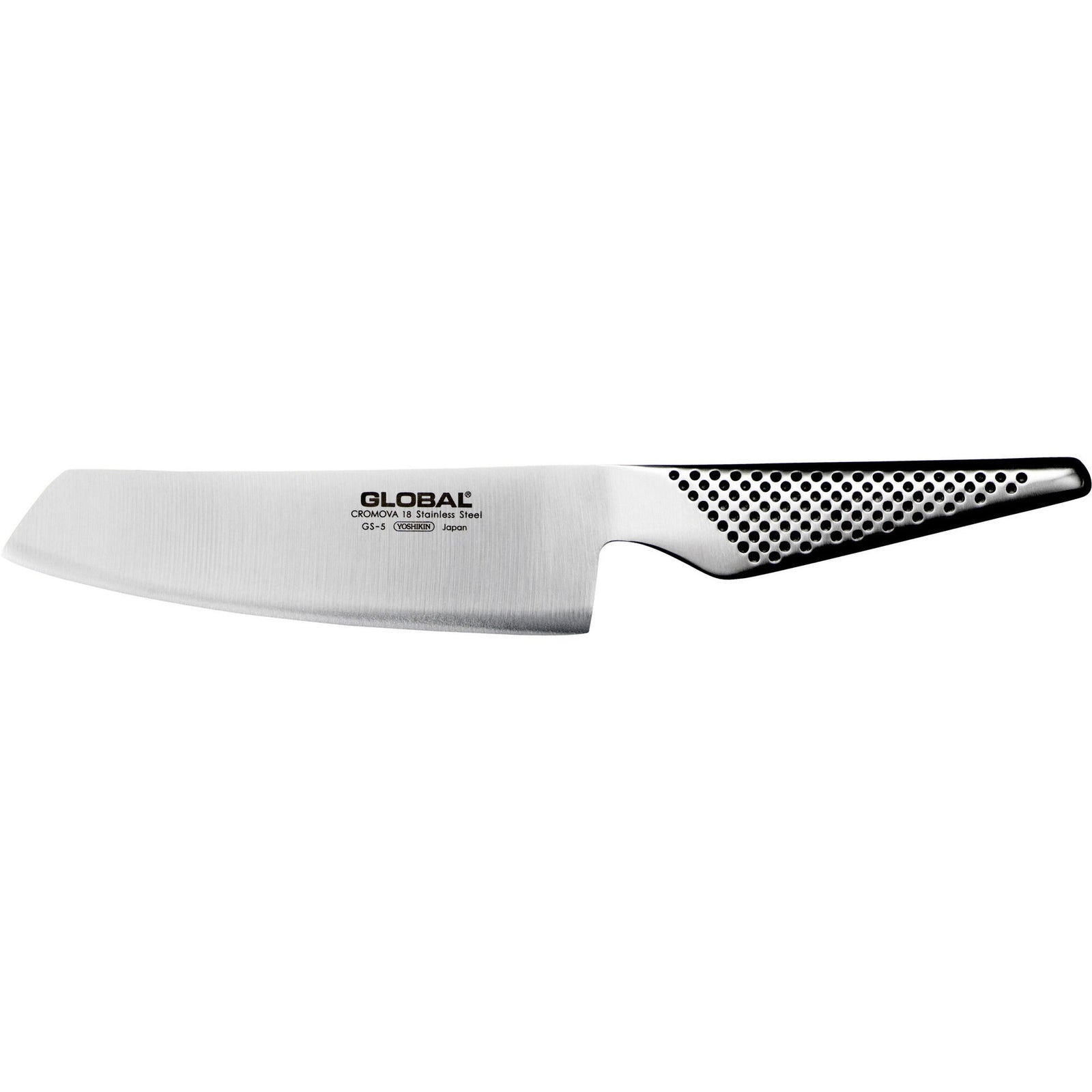 Global Global GS-5 grøntsagskniv 14 cm. – billede i brug (Grøntsagskniv)