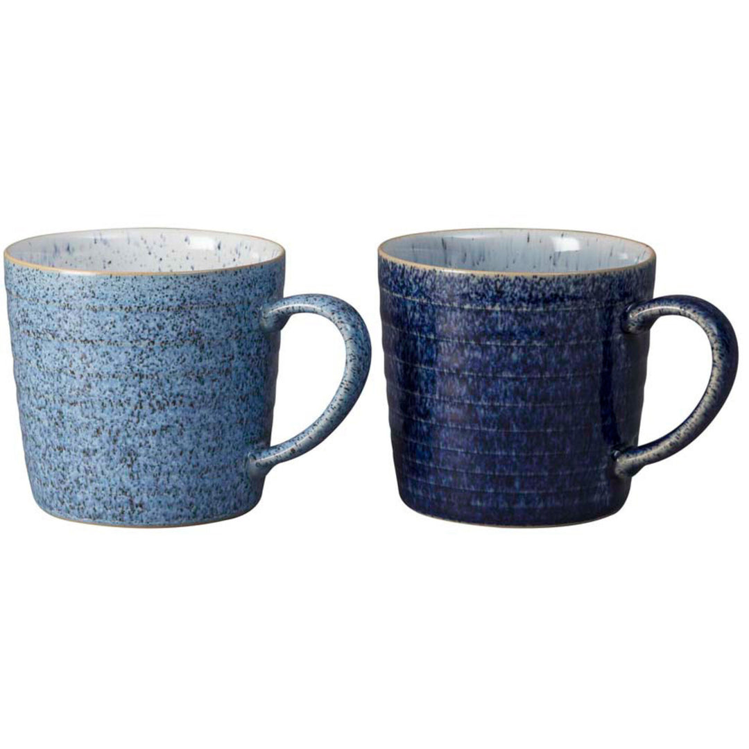 Denby Denby Studio Blue Ridged Mugg 40 cl, 2-pack – frontbillede (Krus)