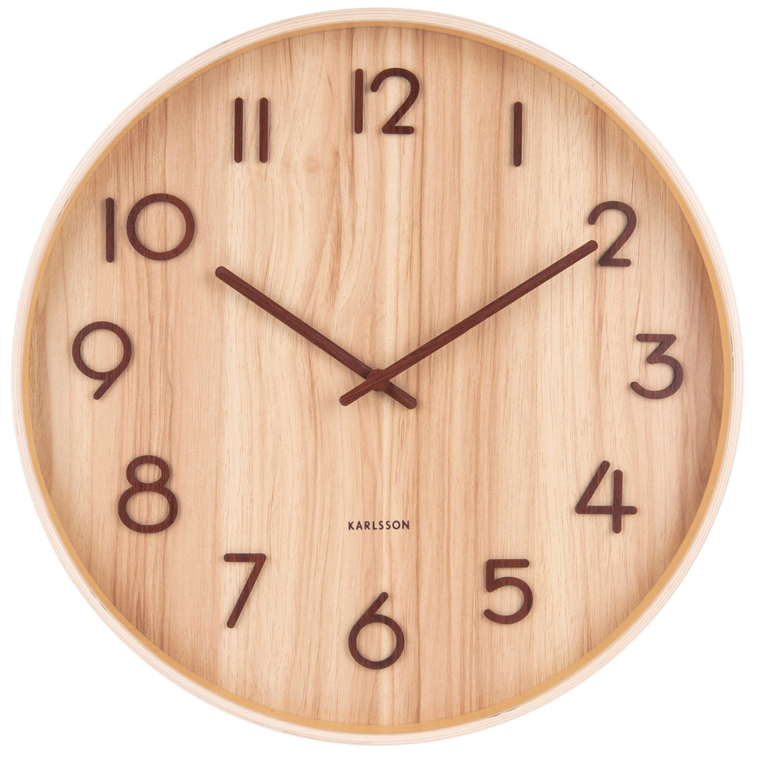 Karlsson Karlsson Pure vægur 60 cm, light wood ❤ produktbillede i kategorien Vægur
