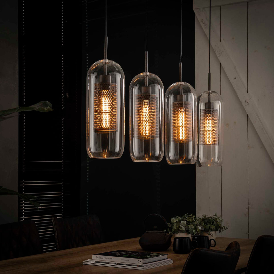 Produktbillede af Mirroor Loftlampe i glas med metal detalje. på tilbud i høj kvalitet