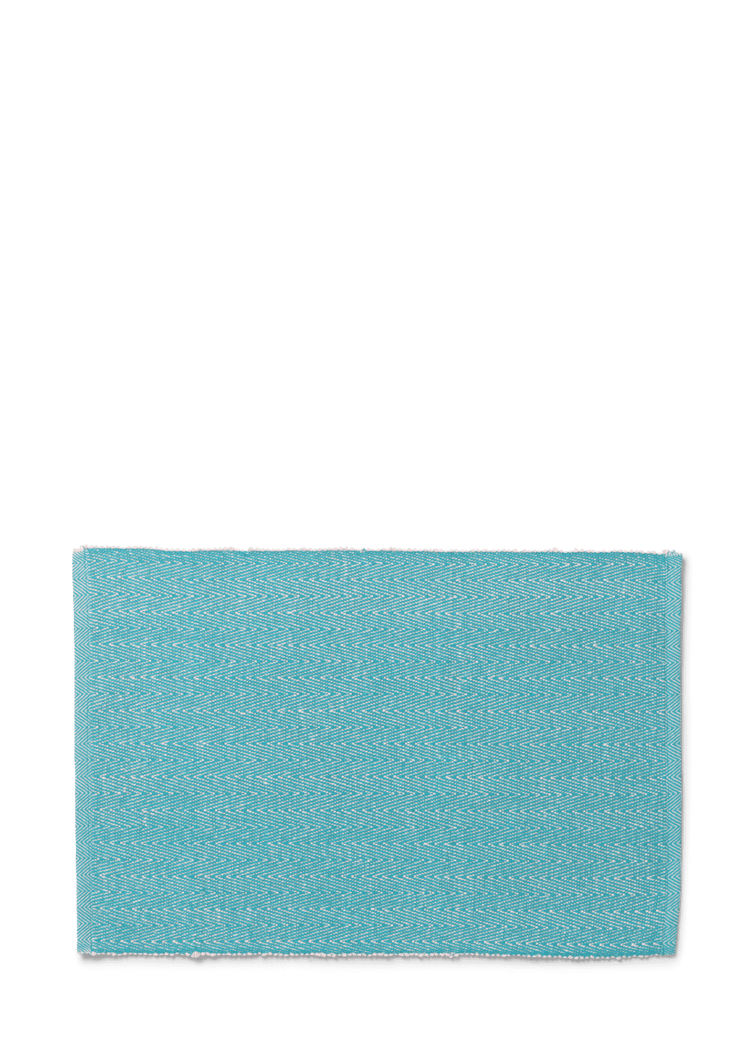 Produktbillede af Lyngby Porcelæn Herringbone Dækkeserviet 43x30 cm turkis blå i premium kvalitet