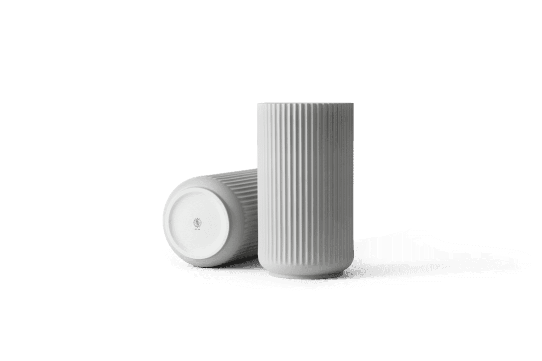 Produktbillede af Lyngby Porcelæn Lyngby Vase H25 cm lys grå porcelæn i premium kvalitet