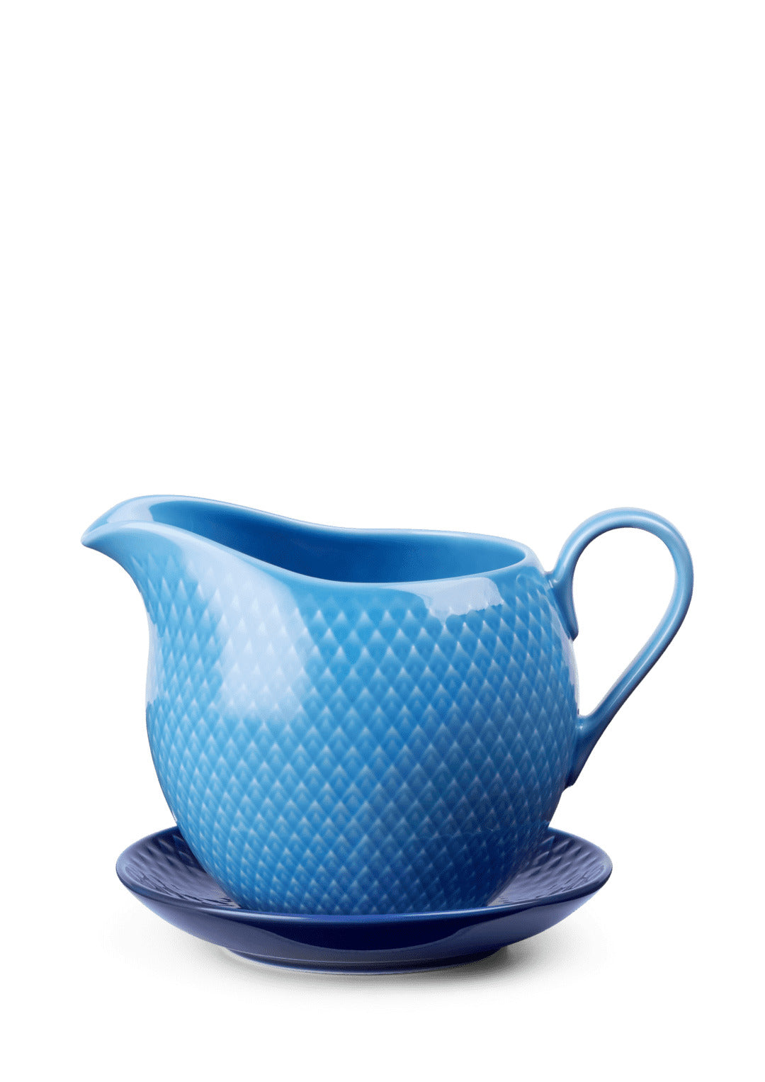 Produktbillede af Lyngby Porcelæn Rhombe Color Saucekande 67 cl blå i premium kvalitet