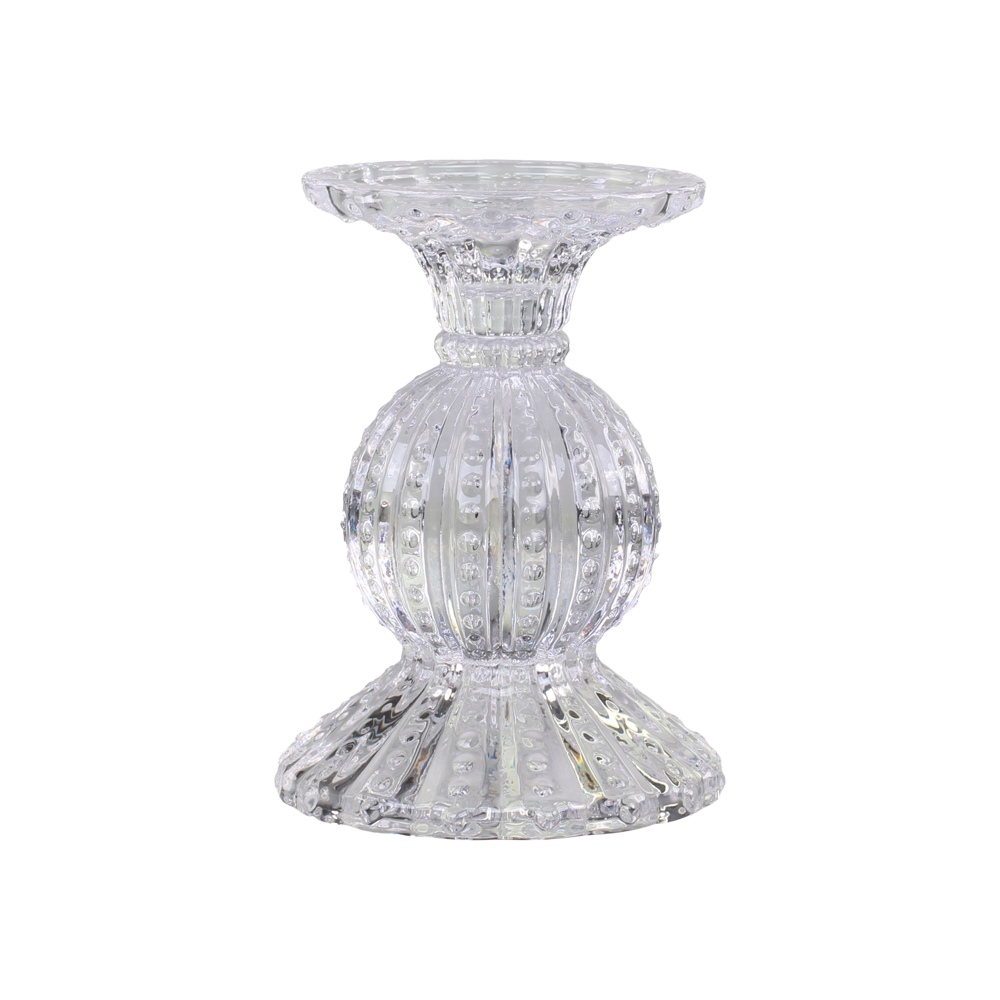 Produktbillede af GLASLYSESTAGE m. perlekant 14 cm. på tilbud i høj kvalitet