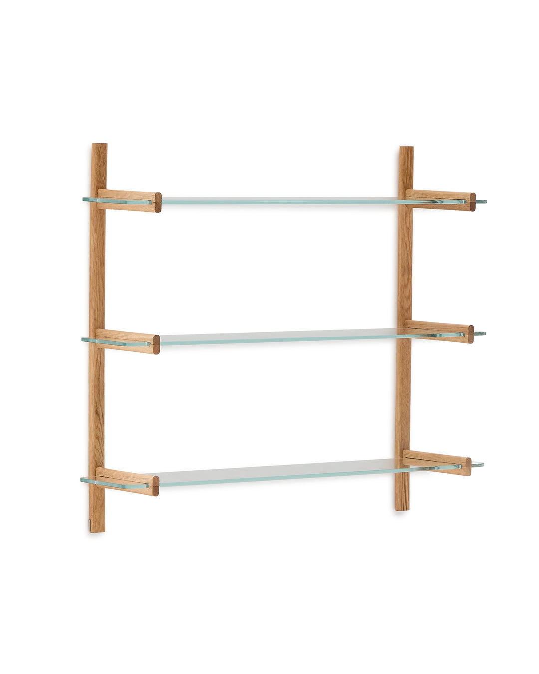 Produktbillede af KAVE HOME Sitra modul reol m. 3 glashylder natur egetræ 110cm i premium kvalitet