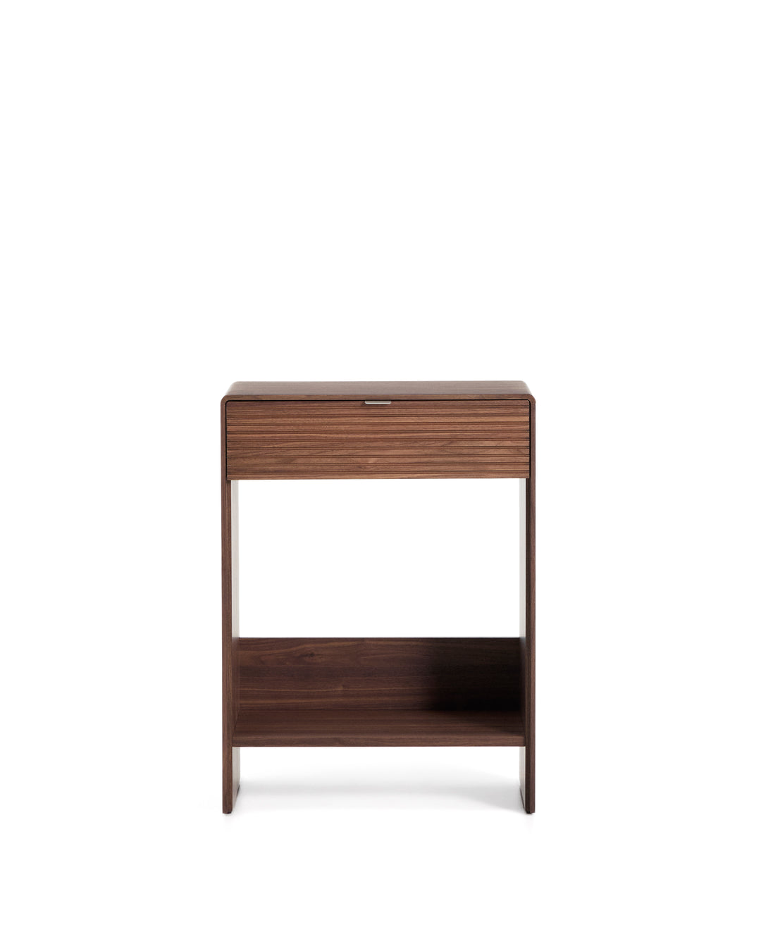 KAVE HOME Norlen konsolbord m. 1 hylde og 1 skuffe brun valnøddefiner 60x81