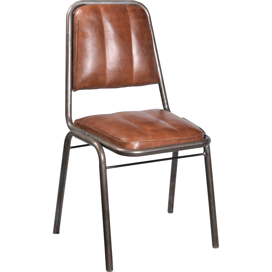 Produktbillede af TRADEMARK LIVING BROOKLYN STOL M/LÆDER 90 i premium kvalitet
