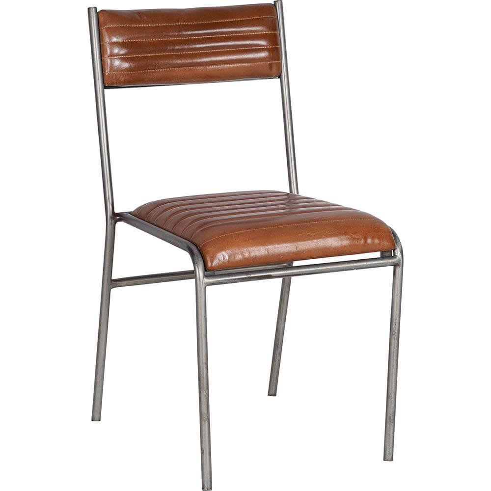 Produktbillede af TRADEMARK LIVING RANDALL SPISEBORDSSTOL LÆDER 85 i premium kvalitet