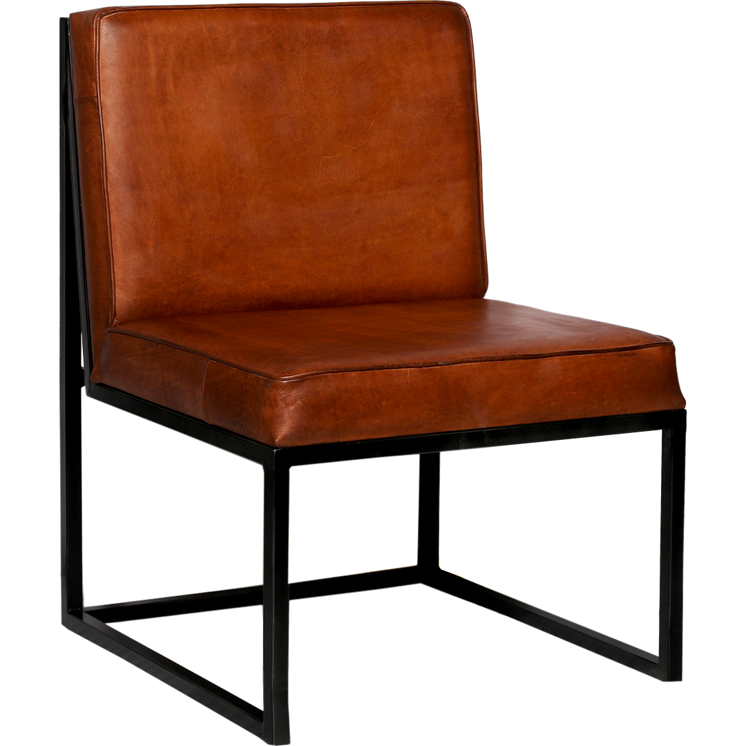 Produktbillede af TRADEMARK LIVING PERRY LOUNGESTOL LÆDER 89 i premium kvalitet