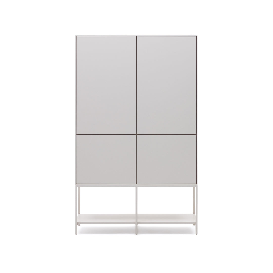 KAVE HOME Vedrana høj skænk m. 4 låger hvid MDF og stål 97,5x40