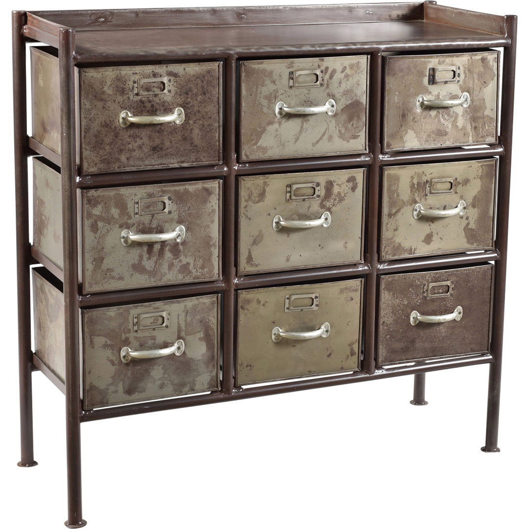 Produktbillede af TRADEMARK LIVING KABINET RÅT DESIGN 9 SKUFFER 87 i premium kvalitet