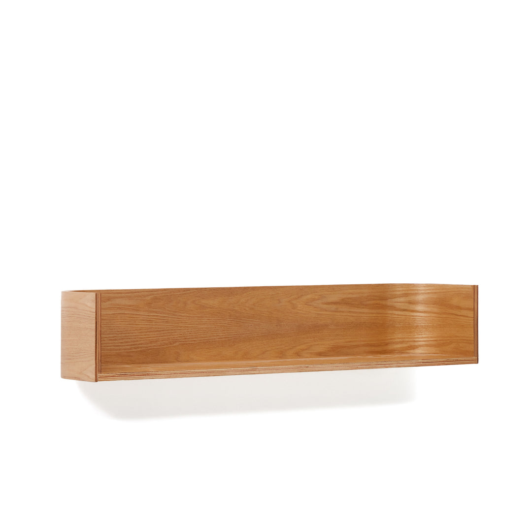 KAVE HOME Octavia væghylde rektangulær brun askekrydsfiner 90x20