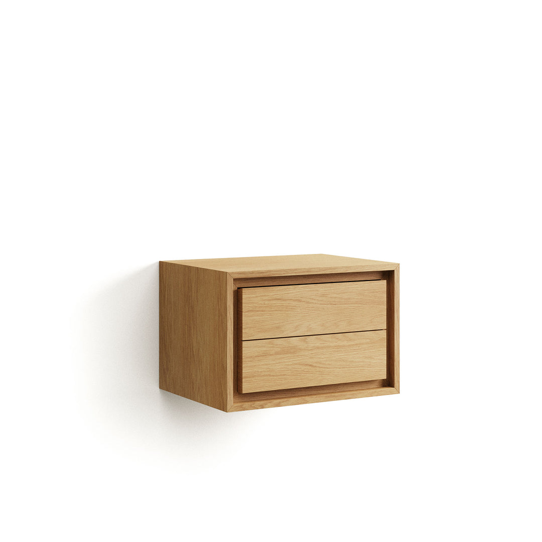 KAVE HOME Kenta væghængt badeværelsesskab natur teaktræ 60x45
