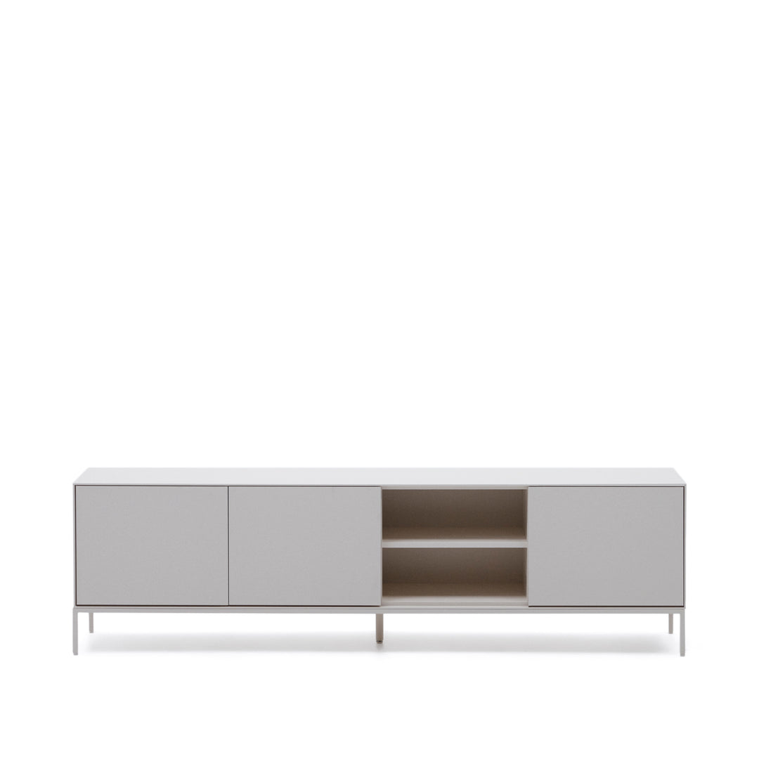 KAVE HOME Vedrana TV-bord m. 3 låger og hylde hvid MDF og stål 195x40
