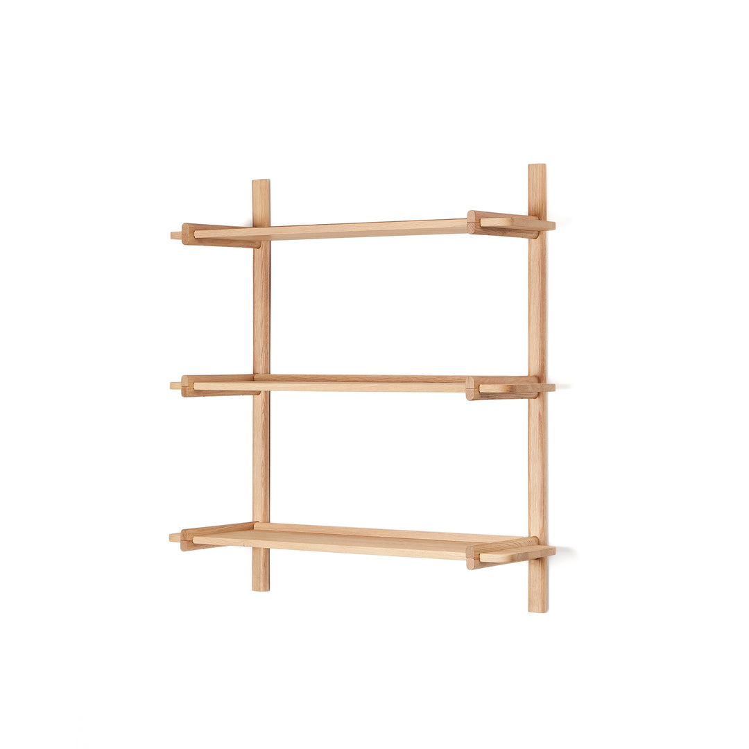 Produktbillede af KAVE HOME Sitra modul reol m. 3 massive egetræshylder natur egetræ 90cm i premium kvalitet