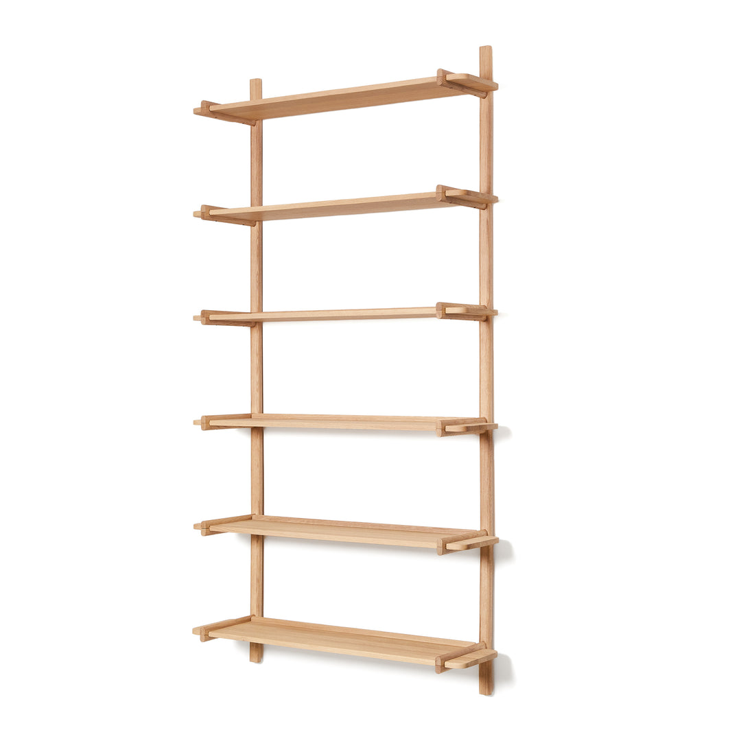 Produktbillede af KAVE HOME Sitra modul reol m. 6 massive egetræshylder natur egetræ 110cm i premium kvalitet