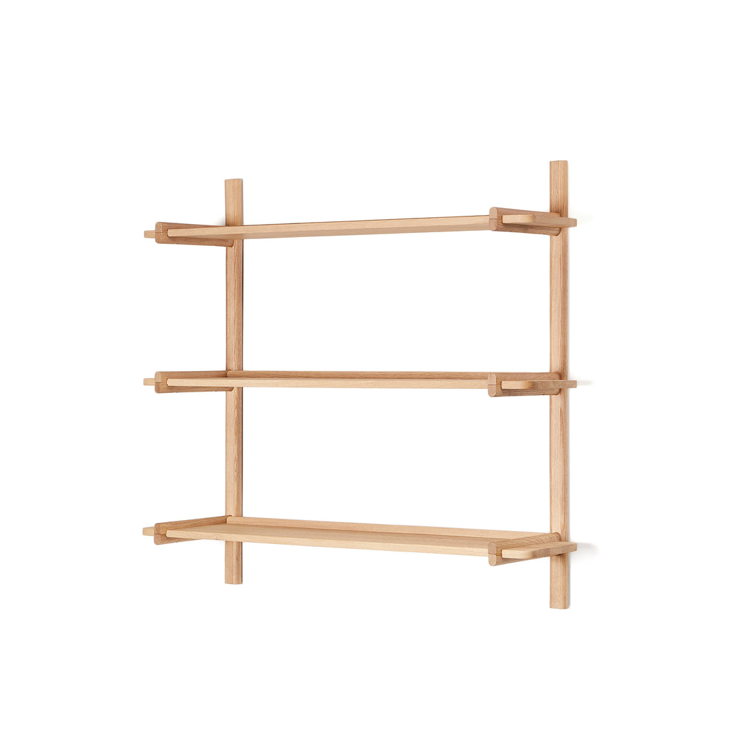 Produktbillede af KAVE HOME Sitra modul reol m. 3 massive egetræshylder natur egetræ 110cm i premium kvalitet