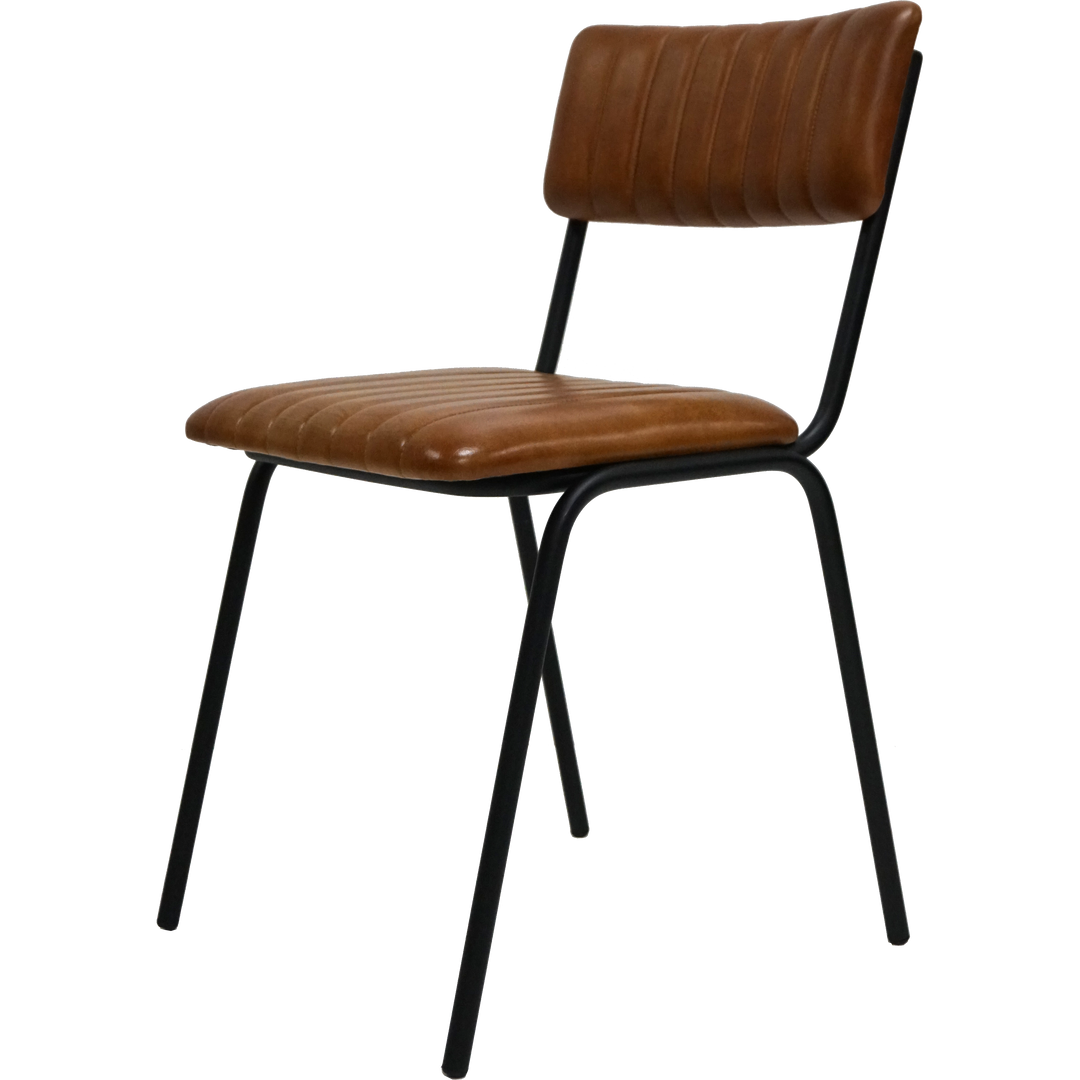 Produktbillede af TRADEMARK LIVING DINER STOL M/LÆDERSÆDE BRUN 78 i premium kvalitet