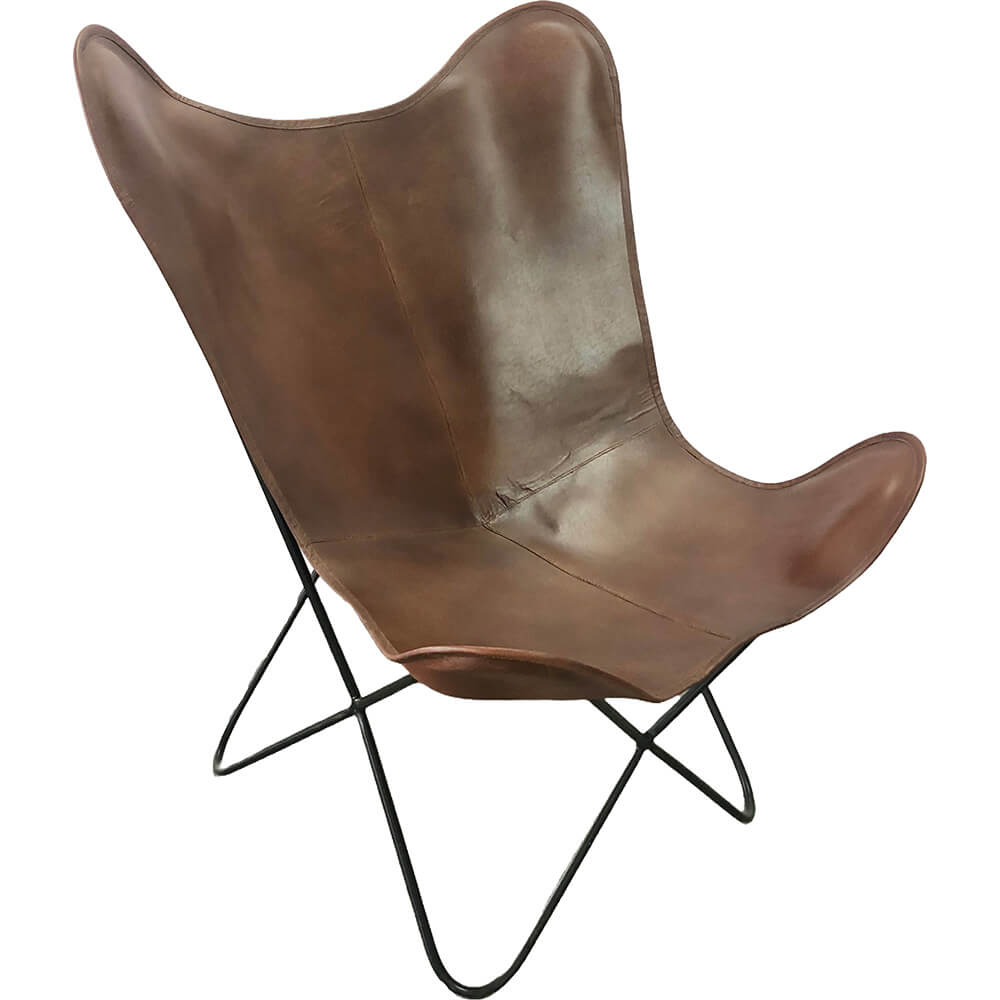 Produktbillede af TRADEMARK LIVING LAZENBY LOUNGESTOL BRUN 90 i premium kvalitet