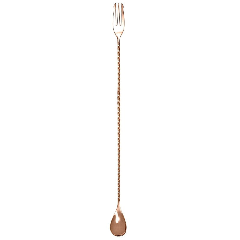 Produktbillede af Barprofessional Barspoon Trident 40 Cm Kobber på tilbud – premium kvalitet og detaljer