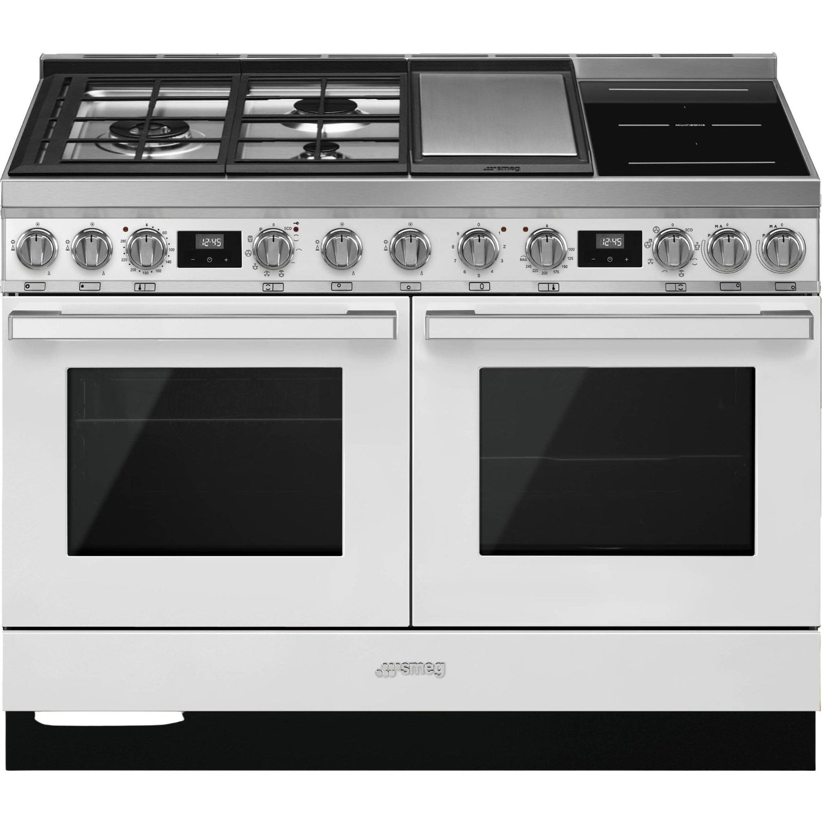 Smeg Smeg CPF120IGMPWH Portofino gas-/induktionskomfur, hvid – billede i brug (Gasblus)