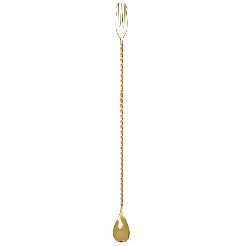 Produktbillede af Barprofessional Barspoon Trident 30 Cm Guld på tilbud – premium kvalitet og detaljer