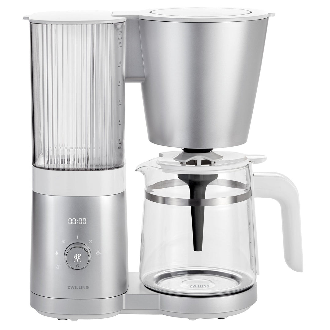 Zwilling Zwilling Enfinigy kaffemaskine, 1,5 liter, sølv & hvid – produktvisning (Kaffemaskiner)