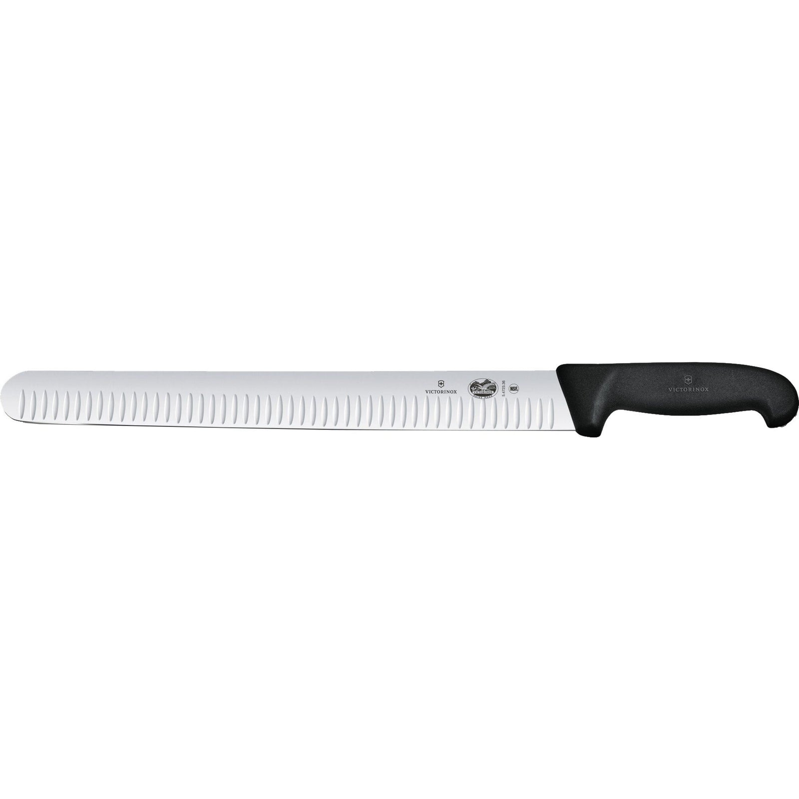 Victorinox Victorinox Lang skinkekniv olivenslebet med fibrox-skæfte, 36cm. – produktvisning (Lakseskræller)