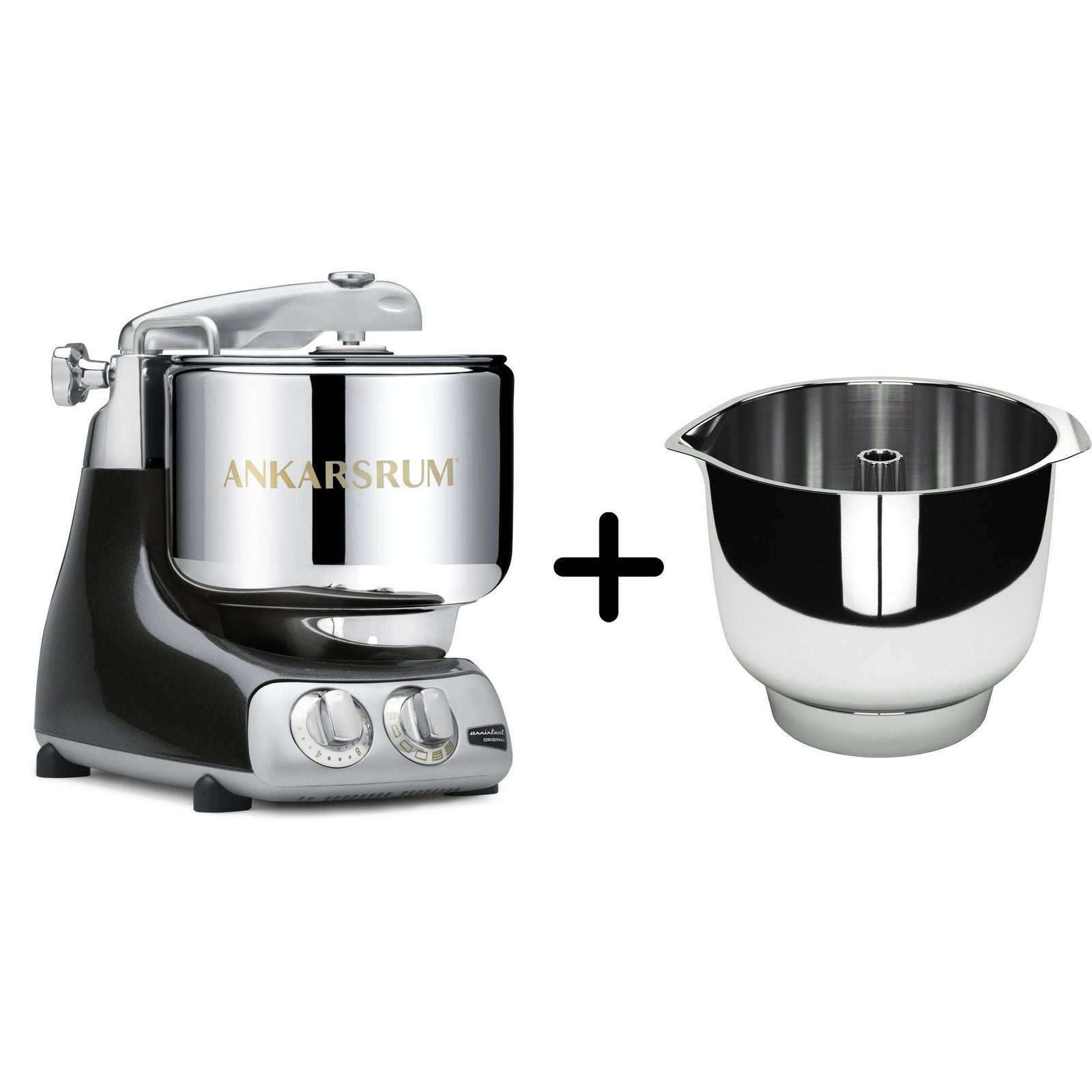 Ankarsrum Ankarsrum AKM 6230 køkkenmaskine + Assistent Original piskeskål, black diamond – billede i brug (Røremaskiner)