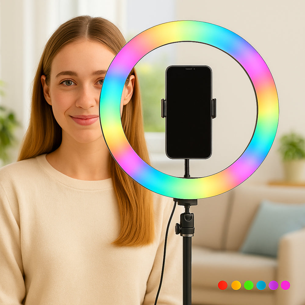Produktbillede af Køb Ring Light RGB 15 lyskombinationer MJ30 på tilbud