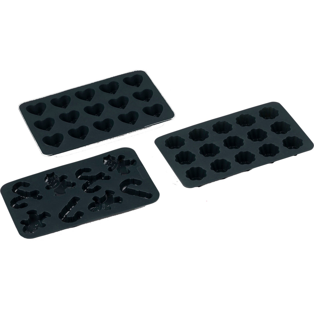 Blomsterbergs Blomsterbergs Chokoladeform i silikone 3 dele ❤ vinkelbillede (Chokoladeform)