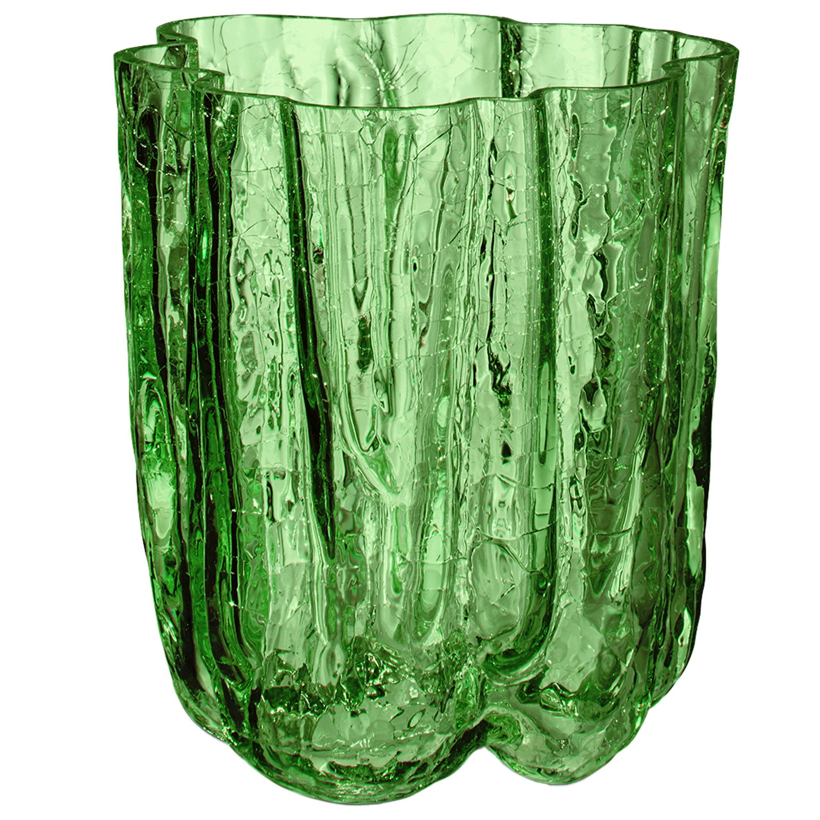 Kosta boda Kosta Boda Crackle vase 121 mm, mørkegrøn – detaljebillede (Vase)