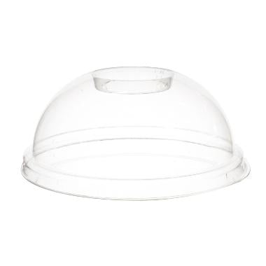 Produktbillede af Plastlåg Ø95 Mm Kuppel Med Hul Bionedbrydelig 100 Stk. på tilbud – premium kvalitet og detaljer