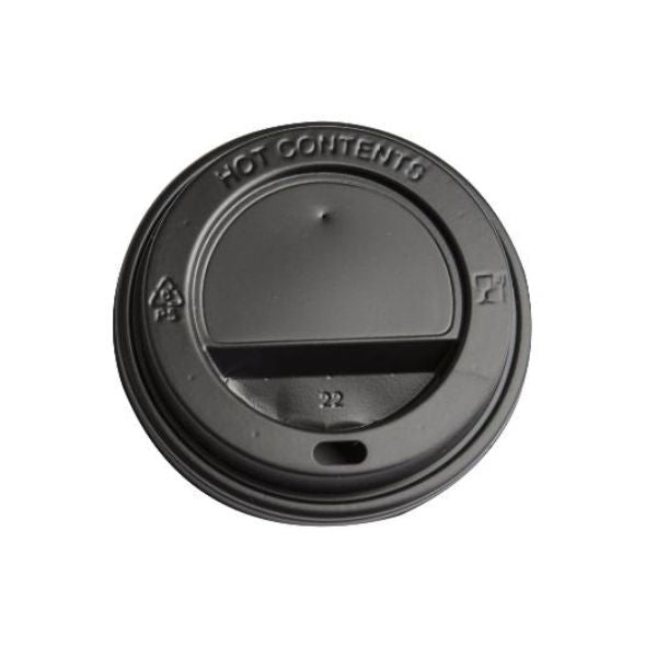 Produktbillede af Drikkelåg Plast Sort Ø80xh20mm Til Kaffebæger 100 Stk på tilbud – premium kvalitet og detaljer