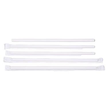 Produktbillede af Sugerør Ø8x230 Mm u. Knæk Enkeltpakket Bio. Papir Hvid 500 Stk. på tilbud – premium kvalitet og detaljer