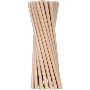 Produktbillede af Sugerør Ø6x200 Mm u. Knæk Bionedbrydelig Papir Brun 500 Stk. på tilbud – premium kvalitet og detaljer