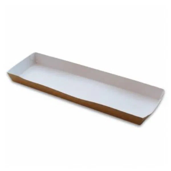 Pølsebakke Xxl 330x90x20 Mm Med Kant Brun 100 Stk.
