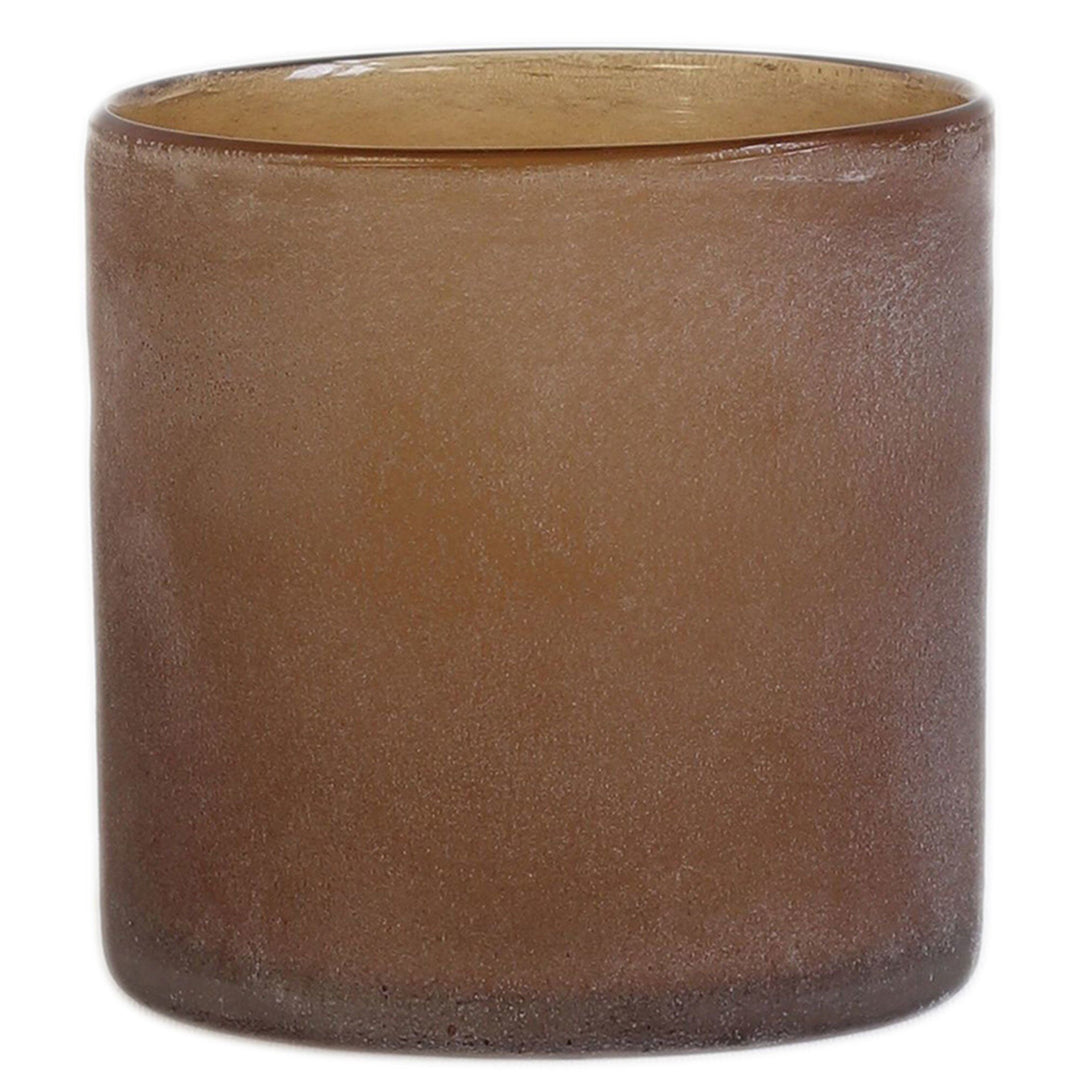Tell me more Tell me more Frost fyrfadsstage, brown, small – produktbillede (Lysestage)