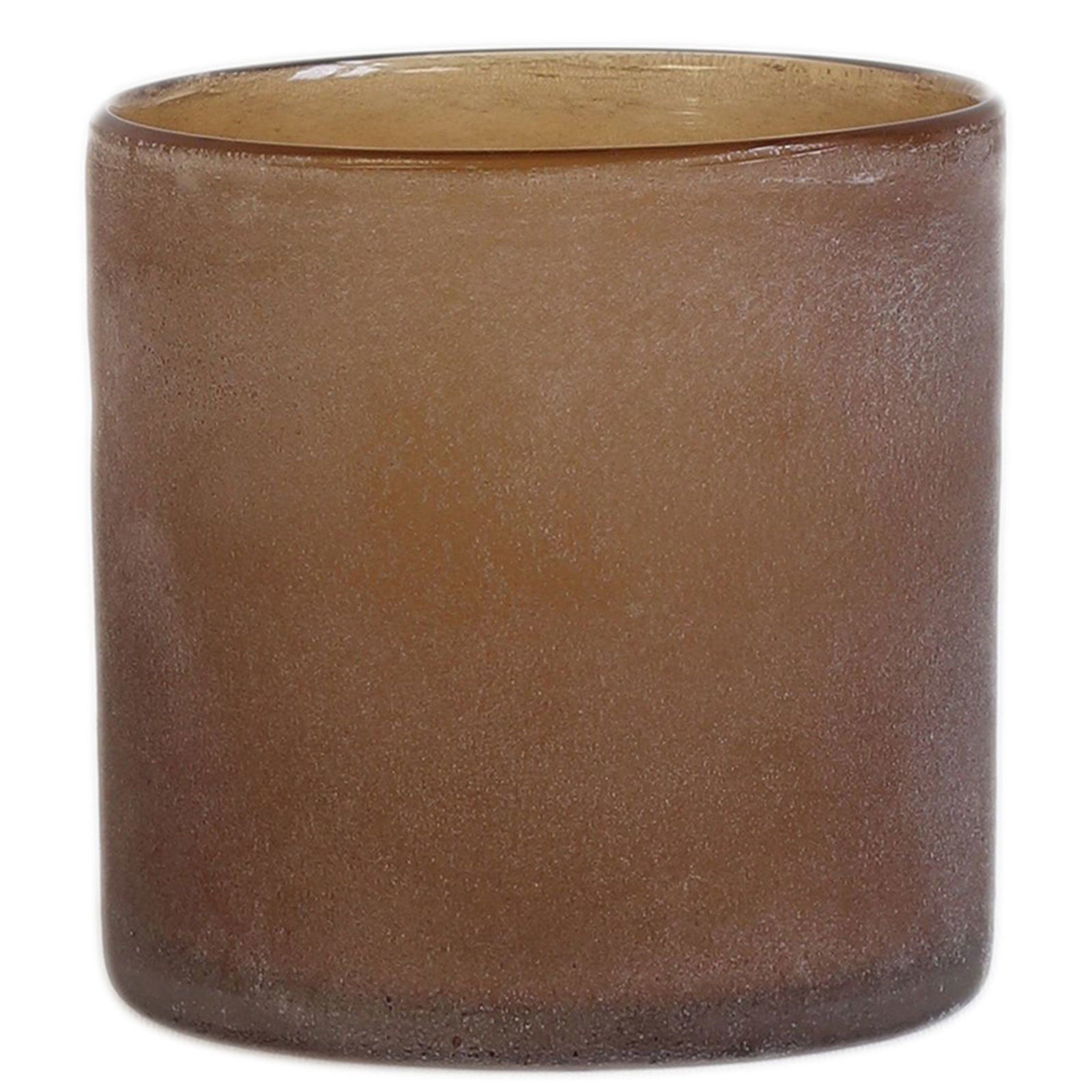 Tell me more Tell me more Frost fyrfadsstage, brown, small – produktbillede (Lysestage)