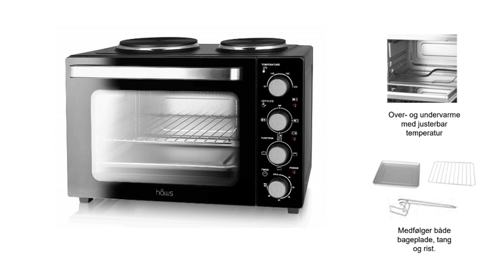 HÃ¢ws Mini Ovn 32 Liter, Top Og Bund Varme, Op Til 230 Grader, 1500 Watt, With Top Plate ❤ Kæmpe udvalg i HÃ¢ws ❤ Billig fragt og hurtig levering 2 - 5 hverdage - Varenummer: BAR-19360 / Ean: '5712087100584 på lager - Udsalg på Køkken Køkkenmaskine Øvrige køkkenmaskiner Spar op til 52% - Over 312 kendte brands på udsalg