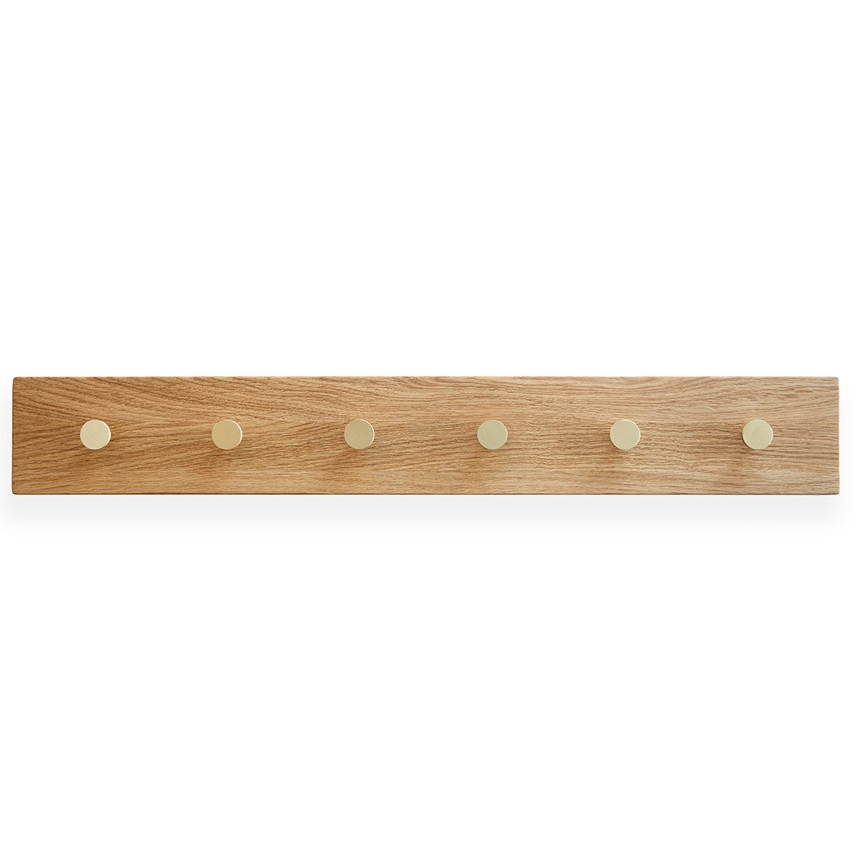 Produktbillede af MOUD Home OAK Knagerække Egetræ Med Messing Knager 70 cm i premium kvalitet