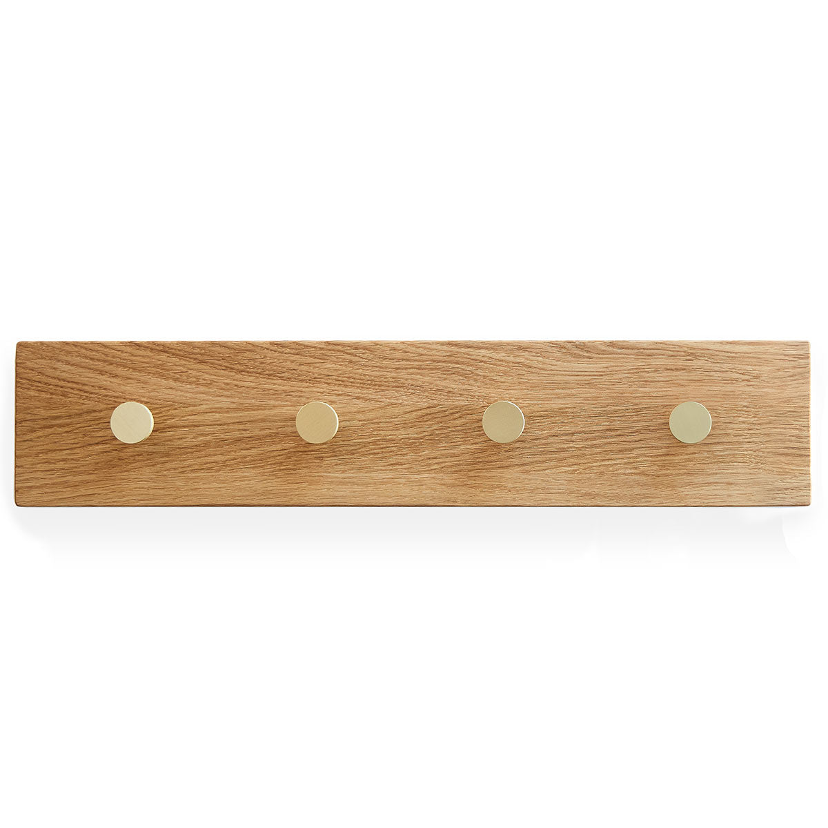 Produktbillede af MOUD Home OAK Knagerække Egetræ Med Messing Knager 50 cm i premium kvalitet
