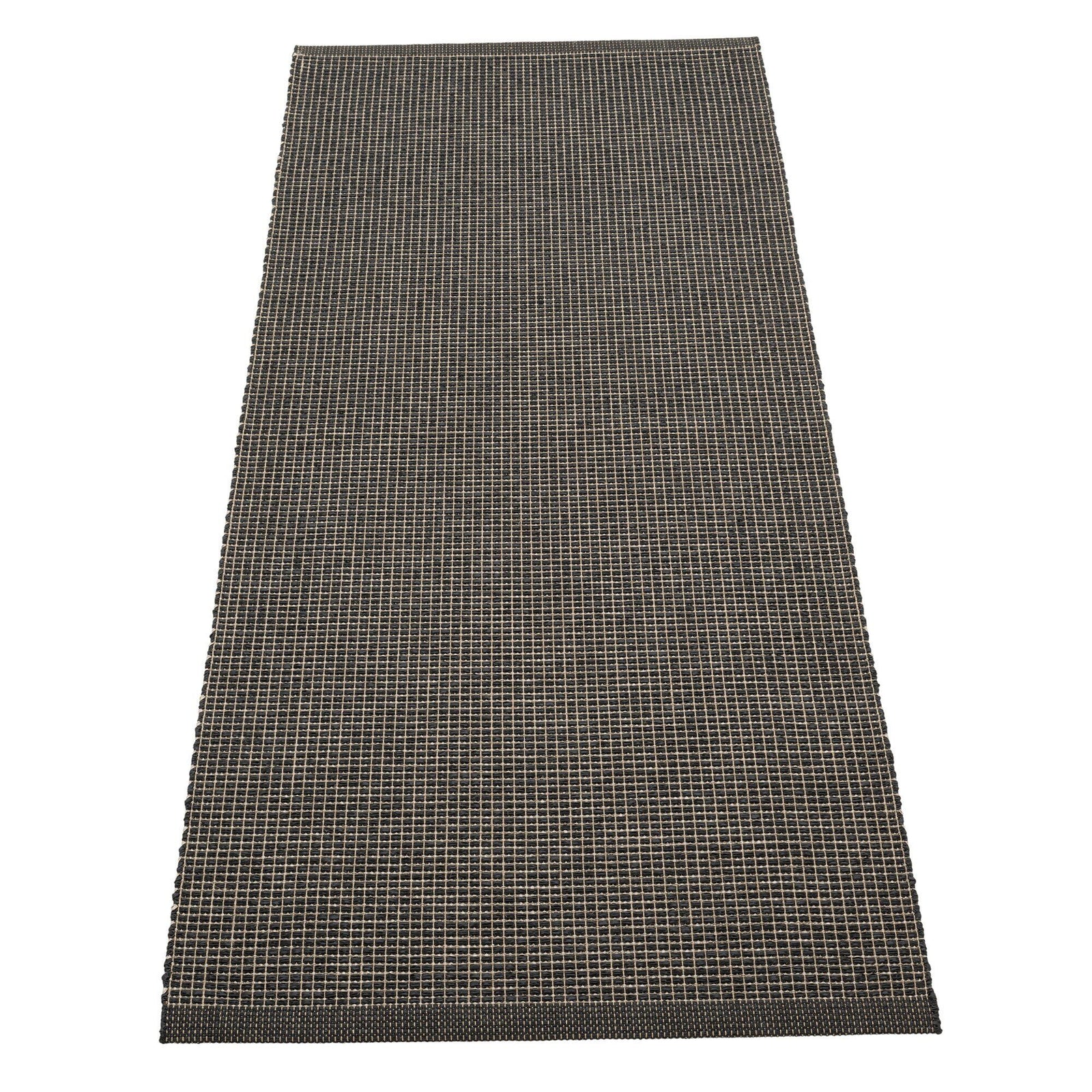 Pappelina Pappelina Emm gulvtæppe 180x70 cm, black/linen ❤ vinkelbillede (Tæpper)