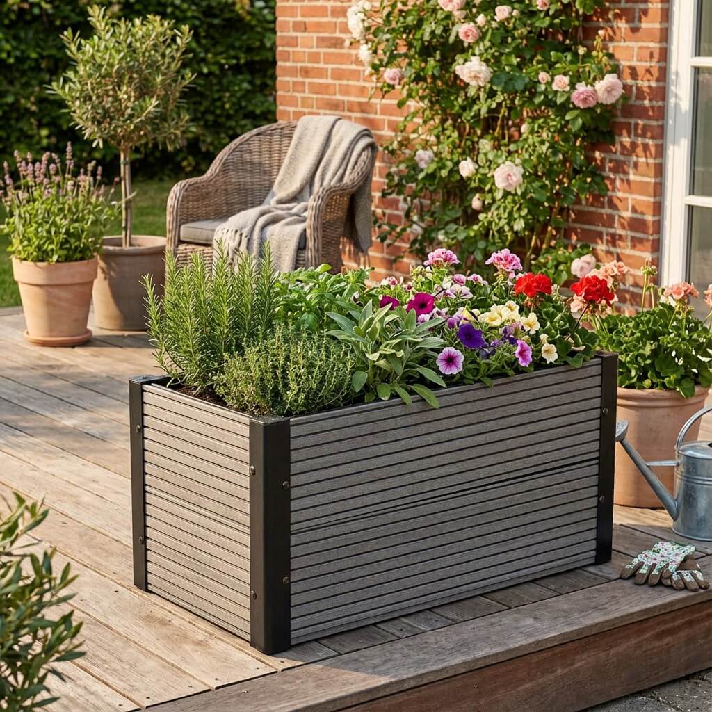 Produktbillede af Komposit højbed 80 x 40 x 37 cm på tilbud i høj kvalitet